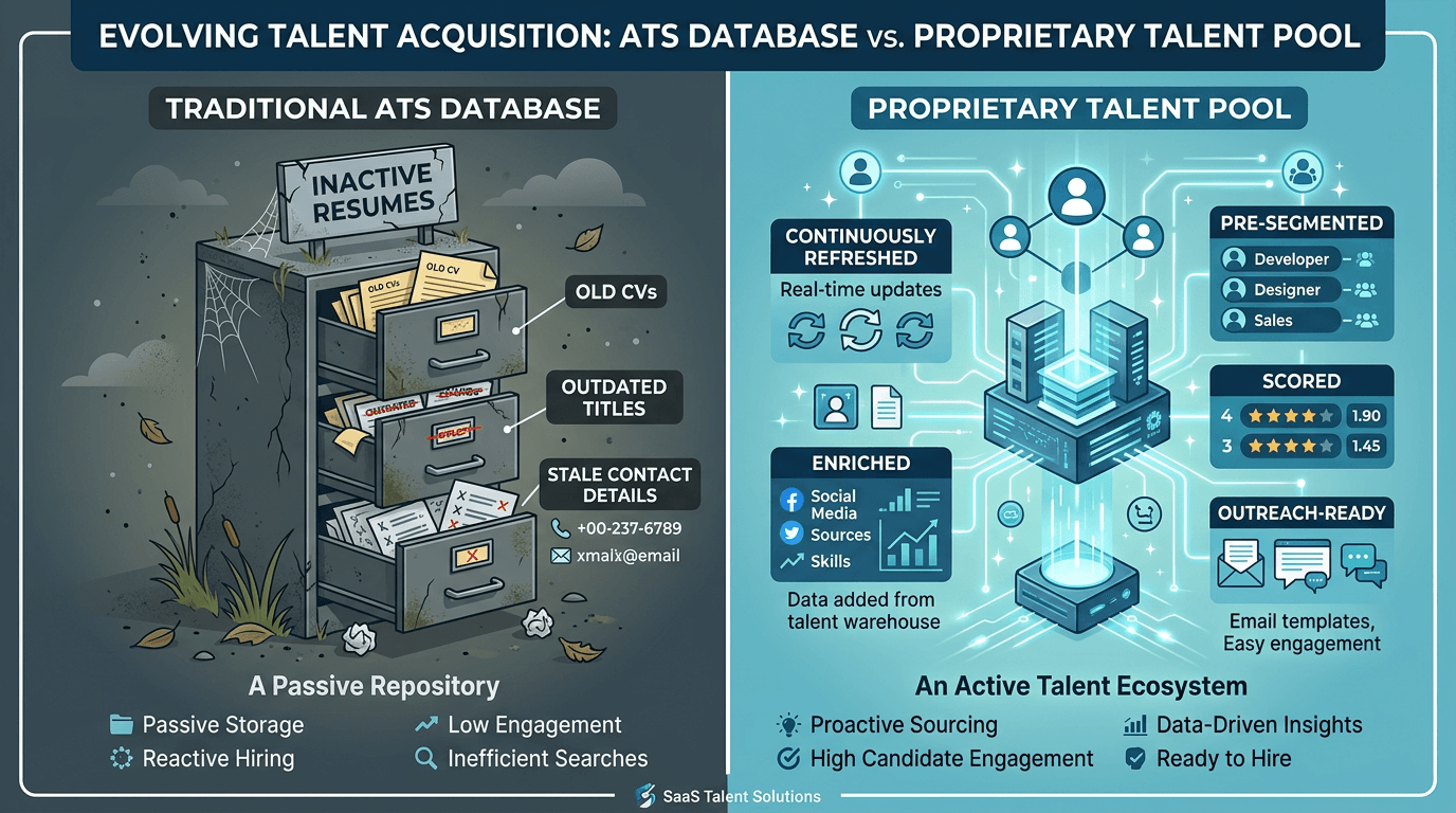 Traditional ATS Database vs Proprietary Talent Pool