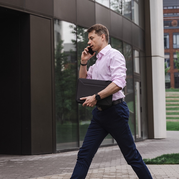 Walking to the office